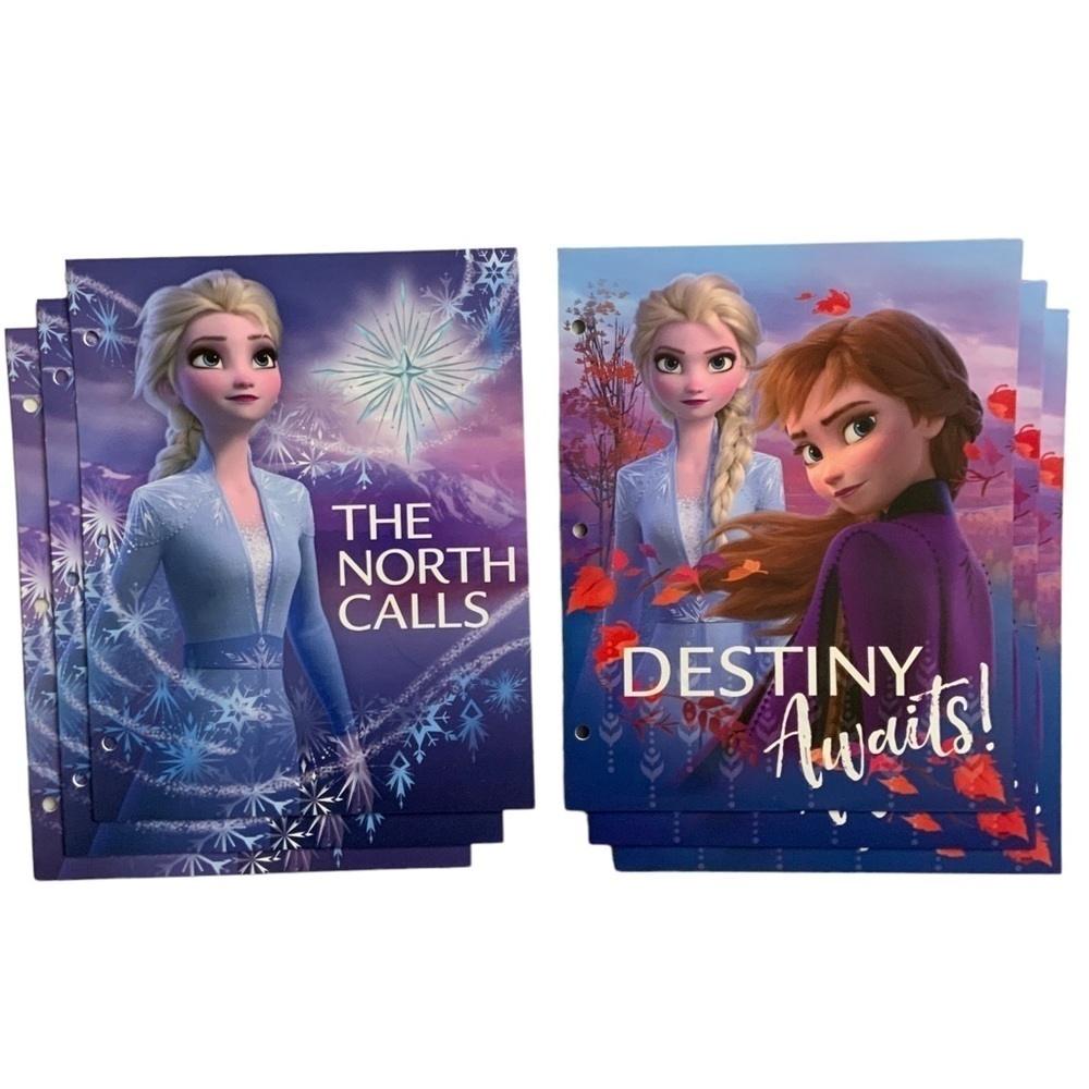 Disney Frozen Portfolio Folders School Binder Supplies Princess Lot of 6 Pieces